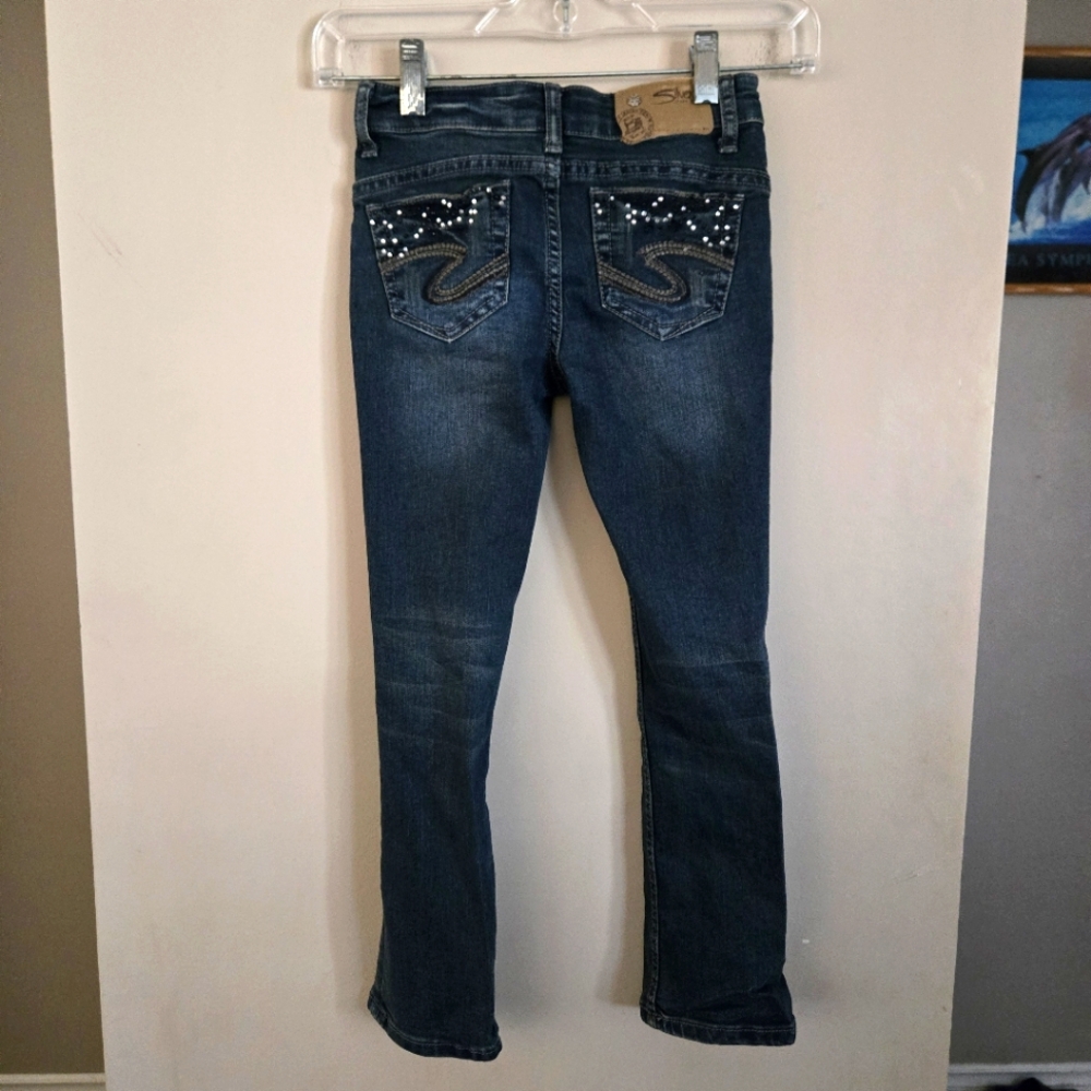 5 for $25 Silver Jeans Tammy Girls Slim Fit Bootcut Adjustable Waist Size 6